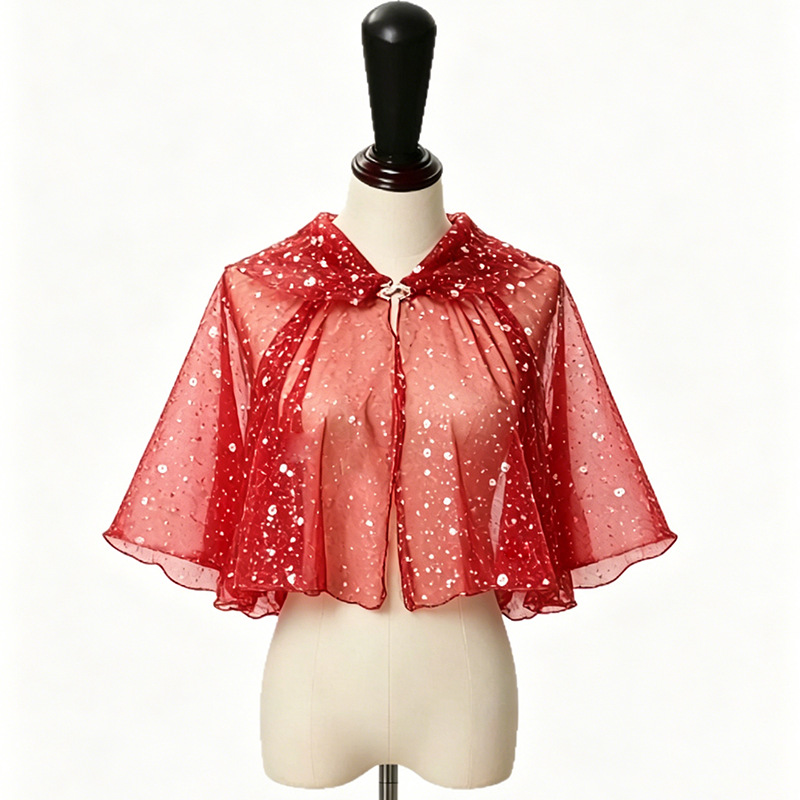 Women'S Red Accessories - Kostum pertunjukan panggung - jubah pendek