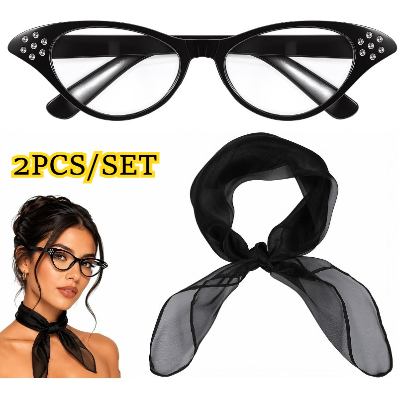 Women'S Accessories In The 1950S - 2PCS Aksesoris 50-an untuk Wanita, Kacamata