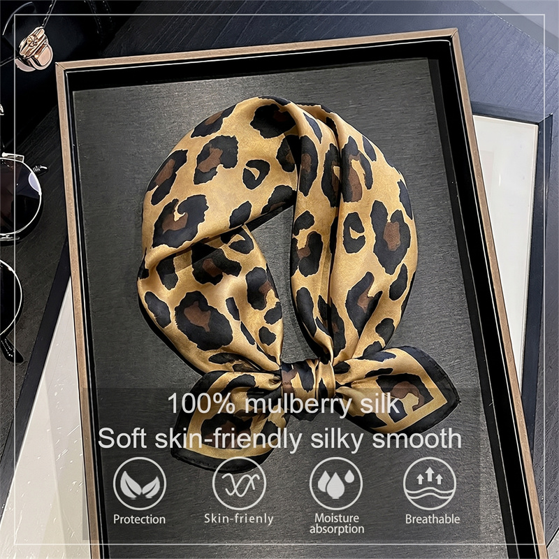 Silk Scarf Square - Syal Persegi Sutra 100% Motif Macan