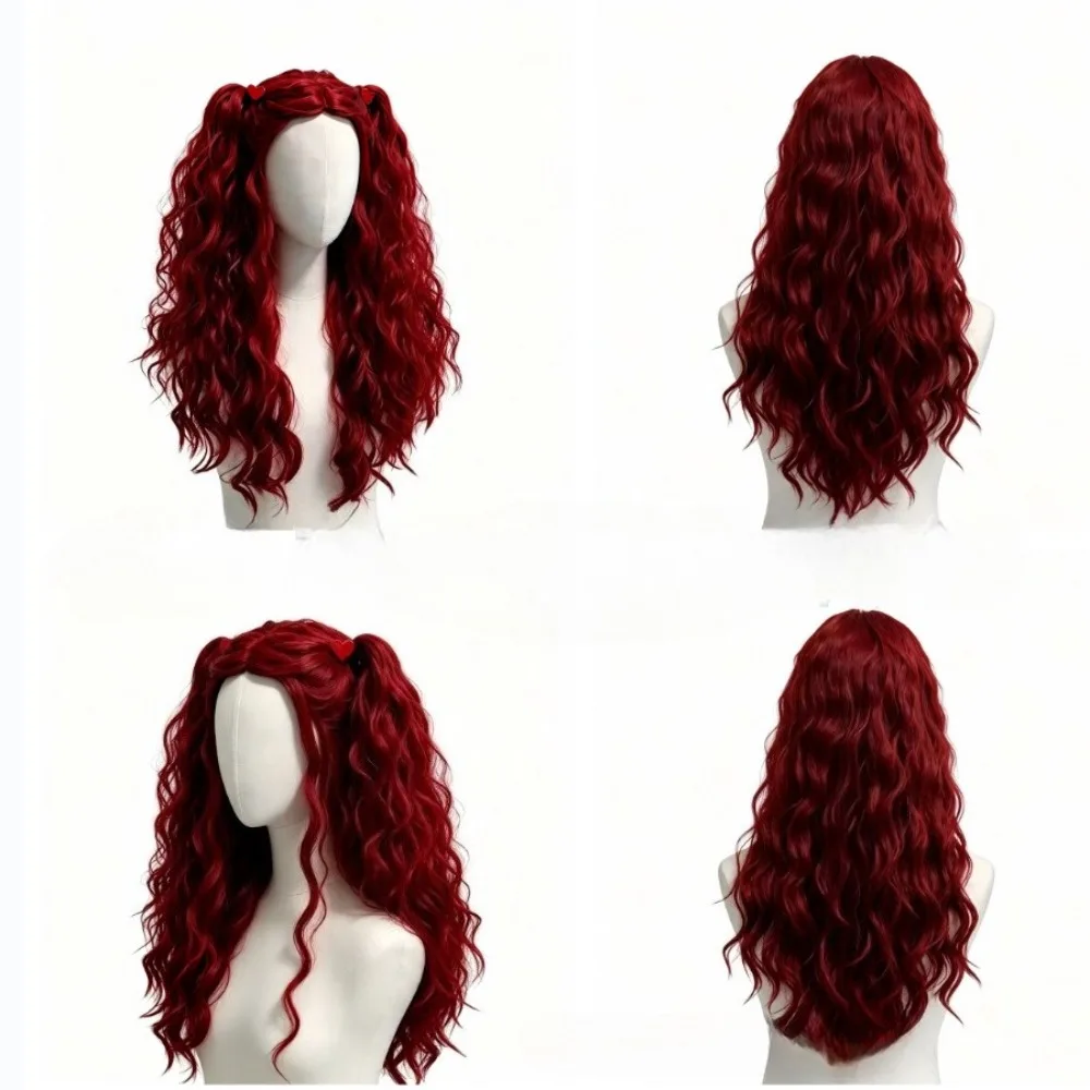 Wig Sintetis Panjang Bergelomb - Women'S Red Accessories ulasan dan harga