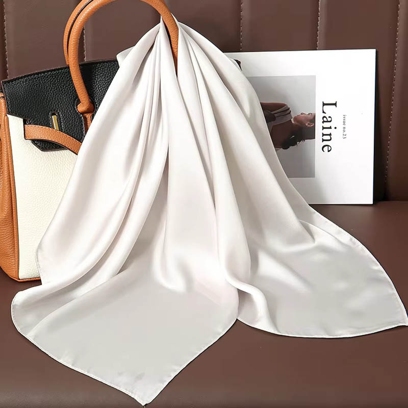 Syal Segi Empat Sutra Warna So - Silk Scarf Square ulasan dan harga