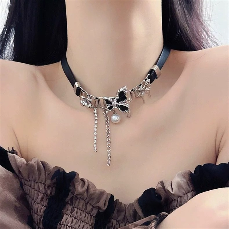 Y2K kalung Bintang Hati silang - Women'S Emo Accessories ulasan dan harga
