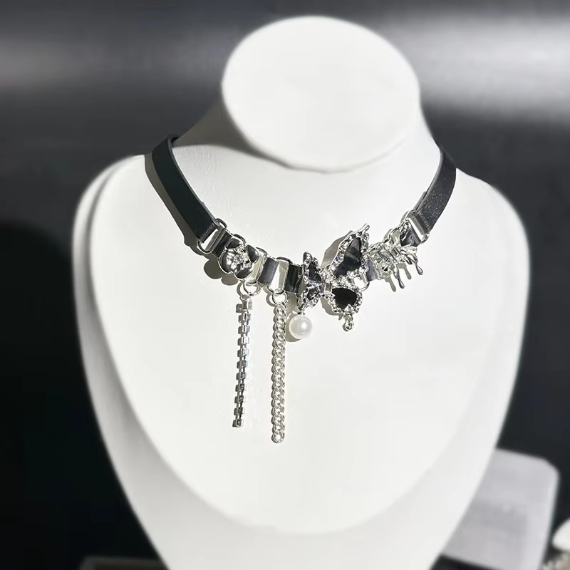 Y2K kalung Bintang Hati silang - Women'S Emo Accessories ulasan dan harga